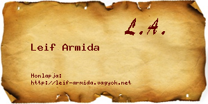 Leif Armida névjegykártya